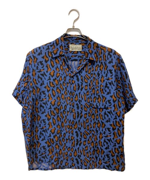 WACKO MARIA（ワコマリア）WACKO MARIA (ワコマリア) LEOPARD HAWAIIAN SHIRT S/S ネイビー×ブラウン サイズ:Ｍの古着・服飾アイテム