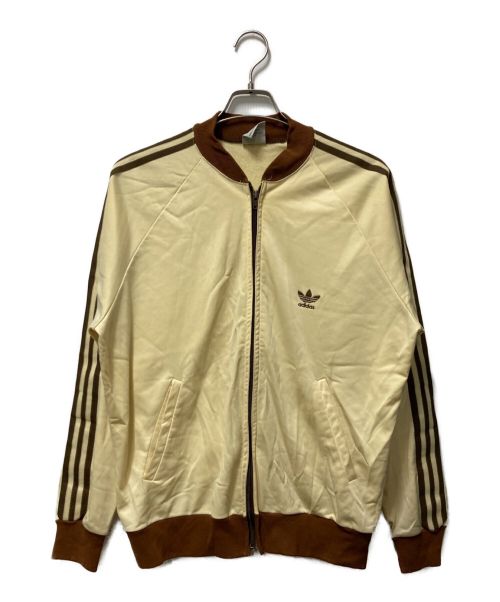 adidas（アディダス）adidas (アディダス) 80's ATP トラックジャケット クリーム×ブラウン サイズ:Ｌの古着・服飾アイテム