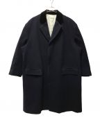 MARNIマルニ）の古着「WOOL/NYLON FLY FRONT CHESTER COAT」｜ネイビー