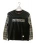 SUPREME（シュプリーム）の古着「Plaid Sleeve L/S Top」｜ブラック