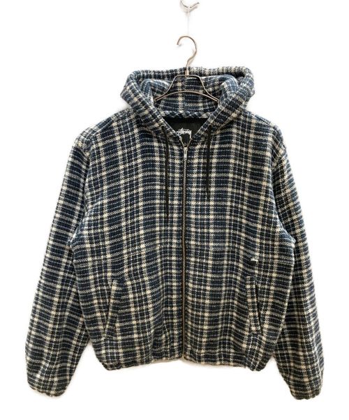 stussy（ステューシー）stussy (ステューシー) フランエルワークジャケット ブルー サイズ:Ｌの古着・服飾アイテム