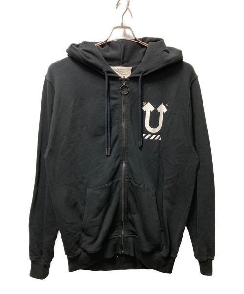 OFFWHITE（オフホワイト）OFFWHITE (オフホワイト) UNDERCOVER (アンダーカバー) SKELETON RVRS ZIP HOODIE ブラック サイズ:XLの古着・服飾アイテム