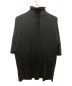 YOHJI YAMAMOTO (ヨウジヤマモト) SUPIMA COTTON PILE RAW EDGE SEAM HIGH-NECK CARDIGAN ブラック サイズ:2：38000円