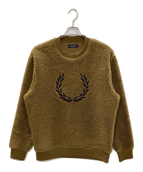 FRED PERRY（フレッドペリー）FRED PERRY (フレッドペリー) ボアスウェット ブラウン サイズ:Ｌの古着・服飾アイテム