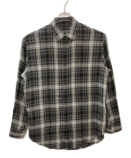 LAD MUSICIAN（ラッドミュージシャン）LAD MUSICIAN (ラッドミュージシャン) STANDARD SHIRT RAYON OMBRE CHECK ブラック サイズ:46の古着・服飾アイテム