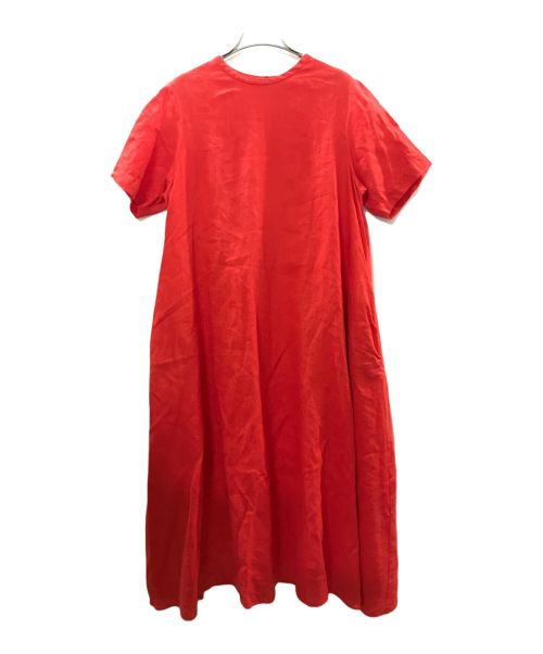 KAGURE（カグレ）KAGURE (カグレ) リネンAラインワンピース レッド サイズ:Freeの古着・服飾アイテム