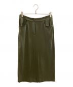 theoryセオリー）の古着「23SS Double Knit LT N CL Midi Skirt」｜カーキ