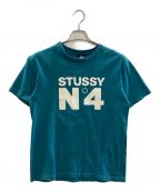 stussyステューシー）の古着「プリントTシャツ」｜ブルー