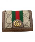 GUCCIグッチ）の古着「オフィディア GGスプリーム コンパクトウォレット」｜ベージュ