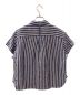 MARGARET HOWELL (マーガレットハウエル) 22SS WIDE STRIPE LINEN シャツ ネイビー サイズ:1：5000円