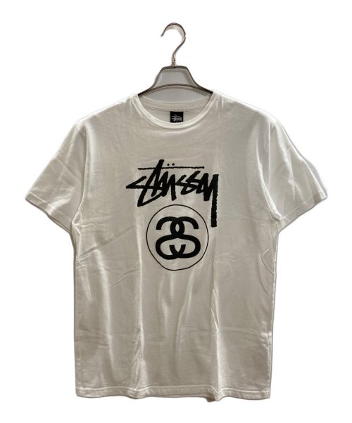 stussy（ステューシー）stussy (ステューシー) プリントTシャツ ホワイト サイズ:Ｌの古着・服飾アイテム