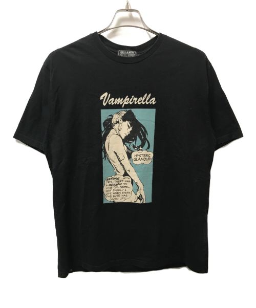 Hysteric Glamour（ヒステリックグラマー）Hysteric Glamour (ヒステリックグラマー) VAMPIRELLAプリントTシャツ ブラック サイズ:Ｌの古着・服飾アイテム