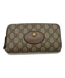 GUCCI（グッチ）の古着「GGラウンドファスナー長財布」｜ベージュ