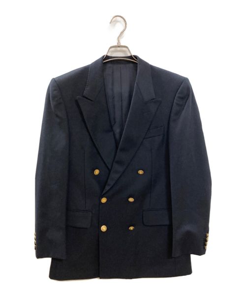 Aquascutum（アクアスキュータム）Aquascutum (アクアスキュータム) ダブルジャケット ネイビー サイズ:34の古着・服飾アイテム