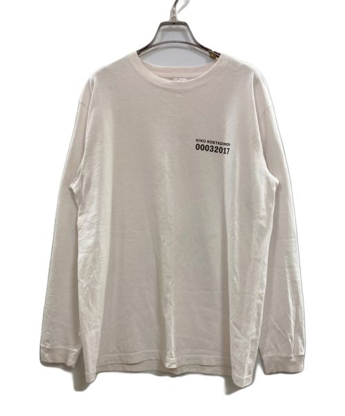 KIKO KOSTADINOV（キコ・コスタディノフ）KIKO KOSTADINOV (キコ・コスタディノフ) classless L/S T-shirts ホワイト サイズ:Lの古着・服飾アイテム