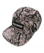 SUPREMEシュプリーム）の古着「SNEKESIN CAMP CAP」｜ピンク×ブラック