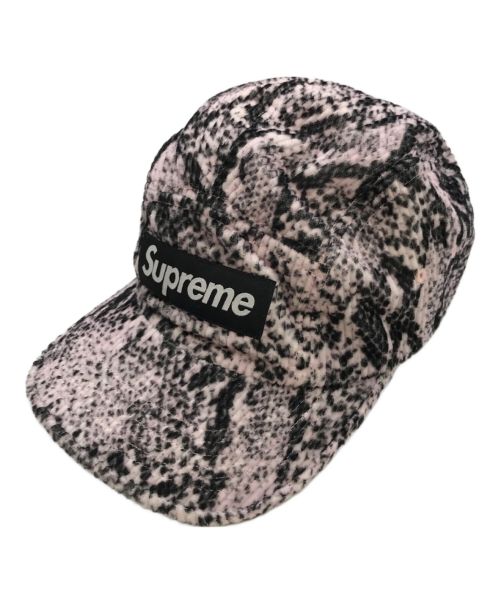 SUPREME（シュプリーム）SUPREME (シュプリーム) SNEKESIN CAMP CAP ピンク×ブラックの古着・服飾アイテム