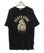 Hysteric Glamourヒステリックグラマー）の古着「DEATH SONG プリント ビッグTシャツ」｜ブラック