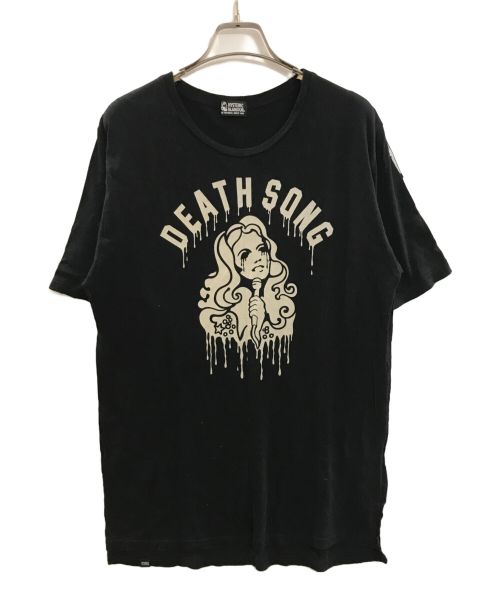 Hysteric Glamour（ヒステリックグラマー）Hysteric Glamour (ヒステリックグラマー) DEATH SONG プリント ビッグTシャツ ブラック サイズ:Freeの古着・服飾アイテム