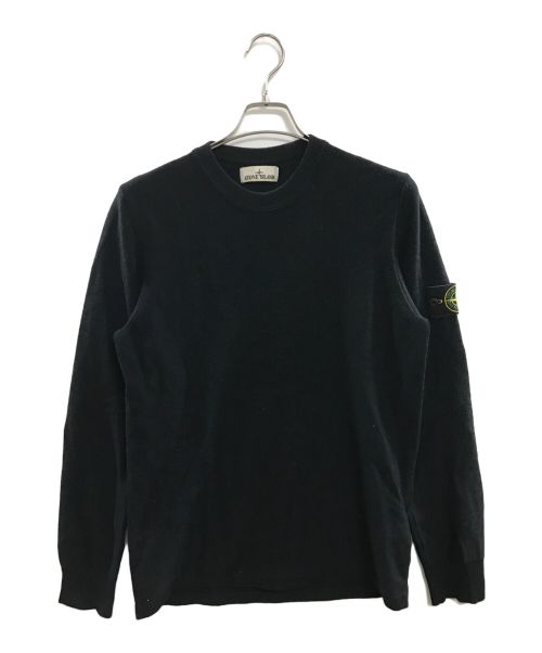 STONE ISLAND（ストーンアイランド）STONE ISLAND (ストーンアイランド) CREW NECK KNIT/STONE ISLAND ブラック サイズ:Ｍの古着・服飾アイテム