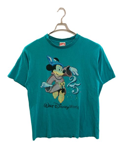 MICKEY.inc（ミッキー）MICKEY.inc (ミッキー) 90’ｓDISNEY WORLD 25THプリントTシャツ/MICKEY.INC/USA製 グリーン サイズ:XLの古着・服飾アイテム