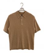 BATONERバトナ―）の古着「SUMMER KNIT POLO S/S　バトナー　24SS　BN-24SM-055」｜ベージュ