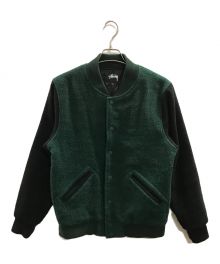 stussy（ステューシー）の古着「ジャケット/stussy/Jackson Varsity jaket」｜ブラック×グリーン