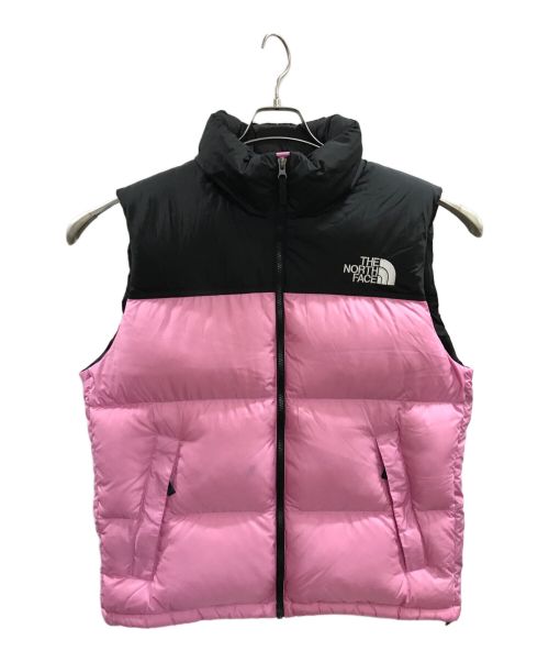 THE NORTH FACE（ザ ノース フェイス）THE NORTH FACE (ザ ノース フェイス) ダウンジャケット/THE NORTH FACE/NUPTSE VEST ピンク×ブラック サイズ:Ｌの古着・服飾アイテム