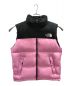 THE NORTH FACE（ザ ノース フェイス）の古着「ダウンジャケット/THE NORTH FACE/NUPTSE VEST」｜ピンク×ブラック