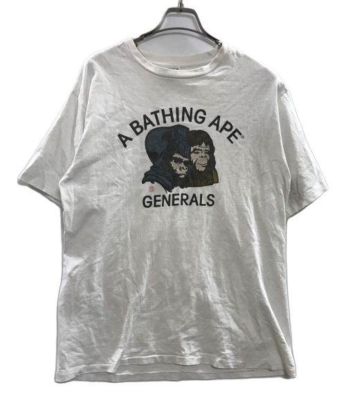 A BATHING APE（アベイシングエイプ）A BATHING APE (アベイシングエイプ) GENERALSプリントTシャツ ホワイト サイズ:XLの古着・服飾アイテム