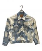 Calvin Kleinカルバンクライン）の古着「Big Sky Denim Archive Trucker Jacket/Calvin Klein」｜ブルー×ホワイト