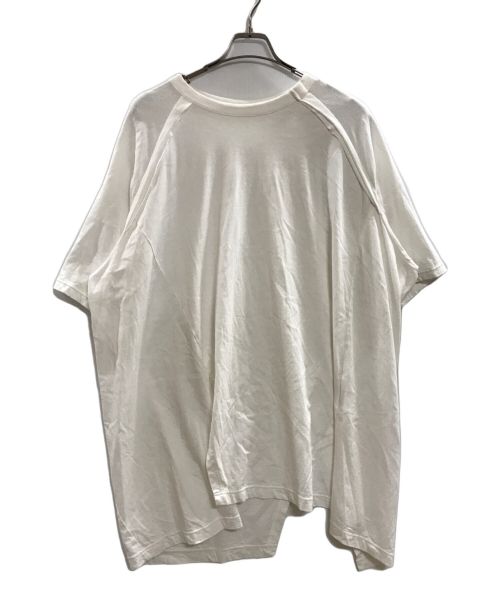 GROUND Y（グラウンドワイ）GROUND Y (グラウンドワイ) COTTON JERSEY RAGLAN SLEEVE T-SHIRT ホワイト サイズ:3の古着・服飾アイテム