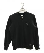 THE CRIMIEザ クライミー）の古着「BLACK HEART WAPPEN SNAP CREW NECK SWEAT」｜ブラック