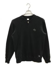 THE CRIMIE（ザ クライミー）の古着「BLACK HEART WAPPEN SNAP CREW NECK SWEAT」｜ブラック