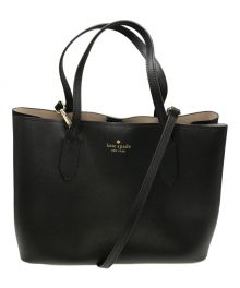 Kate Spade（ケイトスペード）の古着「2WAYバッグ/Kate Spade/ハーパーロゴサッチェル」｜ブラック