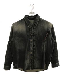 Y. PROJECT（ワイプロジェクト）の古着「HOOK AND EYE DENIM SHIRT/Y. PROJECT/24SS」｜ブラック