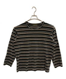 Y's for men（ワイズフォーメン）の古着「ボーダーカットソー/Y'S for men」｜ブラック