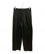 MAISON SPECIALメゾンスペシャル）の古着「Wool Mix Prime Wide One-Tuck Wide Pants/MAISON SPECIAL」｜ブラック