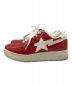 A BATHING APE (アベイシングエイプ) BAPESTA/A BATHING APE レッド サイズ:27：16000円