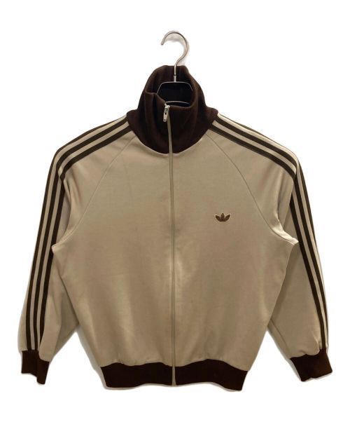 adidas（アディダス）adidas (アディダス) トラックジャケット/adidas/デサント期 ベージュ×ブラウン サイズ:4号の古着・服飾アイテム