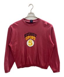 stussy（ステューシー）の古着「90’ｓプリントスウェット/stussy」｜レッド