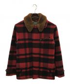 POLO COUNTRYポロカントリー）の古着「22AW plaid check Shearling Barn Coat　ポロカントリー」｜レッド×ブラック