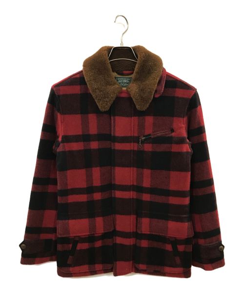 POLO COUNTRY（ポロカントリー）POLO COUNTRY (ポロカントリー) 22AW plaid check Shearling Barn Coat　ポロカントリー レッド×ブラック サイズ:XSの古着・服飾アイテム