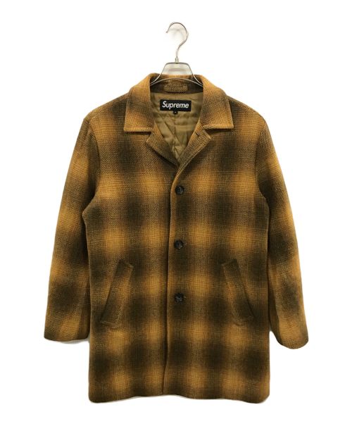 SUPREME（シュプリーム）SUPREME (シュプリーム) 16AW Shadow Plaid Wool Over Coat/Supreme ベージュ サイズ:Sの古着・服飾アイテム