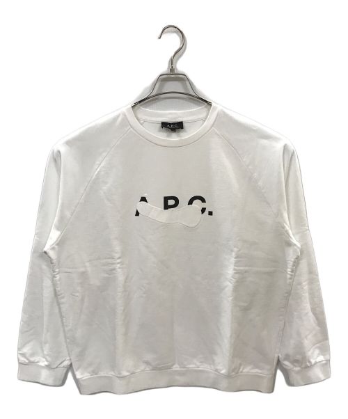 A.P.C.（アーペーセー）A.P.C. (アーペーセー) ロゴスウェット/A.P.C. ホワイト サイズ:Ｌの古着・服飾アイテム