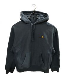 CarHartt（カーハート）の古着「刺繍プルオーバーパーカー/CarHartt」｜ネイビー