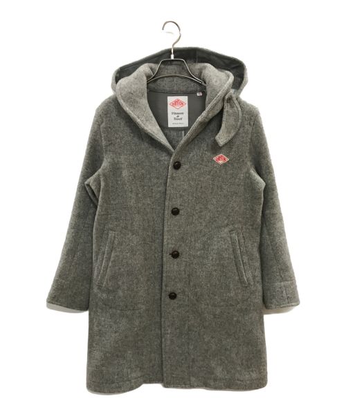 DANTON（ダントン）DANTON (ダントン) WOOL MOSSER フード付きロングコート グレー サイズ:Sの古着・服飾アイテム