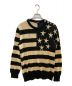 BALMAIN（バルマン）の古着「星条旗ダメージ加工ニット/並行輸入品」｜ブラック×ベージュ