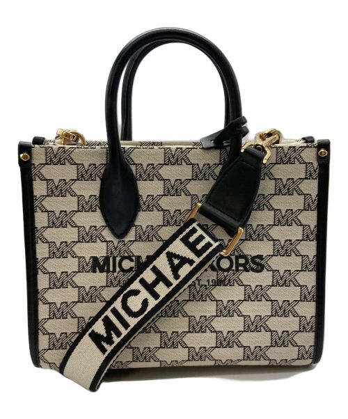 MICHAEL KORS（マイケルコース）MICHAEL KORS (マイケルコース) ミレラ スモール 2way ショルダーバッグ ブラック×ホワイトの古着・服飾アイテム