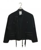 SHAREEFシャリーフ）の古着「PLAIN WEAVE ZIP BLOUSON」｜ブラック